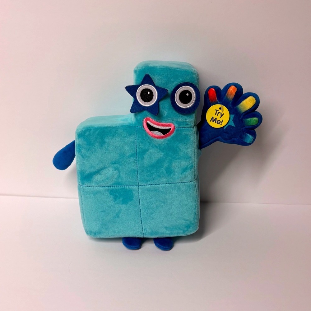 Numberblocks 5 Five Plush Toy hand2mind Blue Star Eye Rainbow Hand Plush Talking